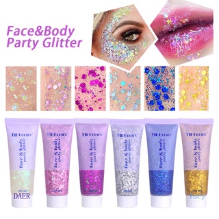 Daer Eye Glitter Body เจลกลิตเตอร์ รูปหัวใจ ทรงหลวม สําหรับตกแต่งปาร์ตี้ เทศกาล