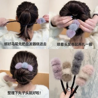 Mink fur ball ball ก้านทำผม ก้านม้วนผม ก้านมวยผม ขนฟูนุ่มนิ่ม กิ๊บหนีบผม กิ๊บติดผม หนีบดังโง๊ะ หนีบผม ม้วนผม กิ๊บผม