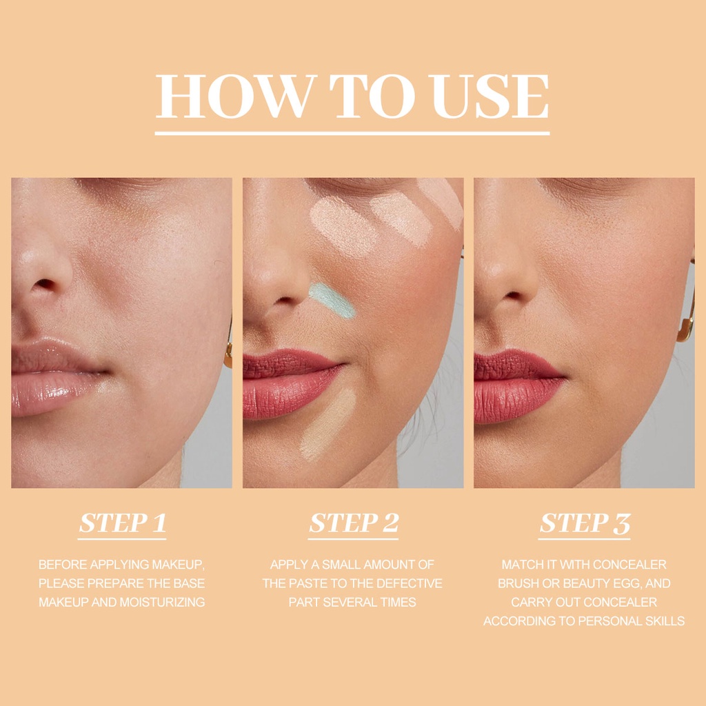 Imagic คอนซีลเลอร์ให้ความชุ่มชื้น ปกปิดรอยคล้ํา รอยสิว รอยขาด รอยควัน แต่งหน้า เต็มหน้า 12 สี - รูปที่ 4