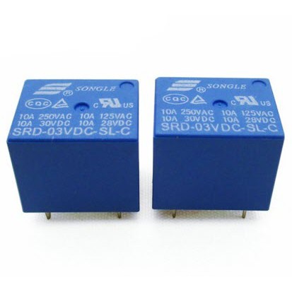 1 ตัว รีเลย์ SRD-xxVDC-SL-C 3VDC / 5VDC / 12VDC / 24VDC Contact 10A Form C
