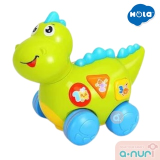 Hola [HuileToys] รถไดโนเสาร์ สอนภาษา Baby Dino Huile ของเล่นไดโนเสาร์ รถไดโนเสาร์ของล่น เสริมสร้างสติปัญญา มีเสียง มีไฟ