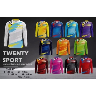 ขายส่งแพค10ตัว เสื้อกีฬาแขนยาว เสื้อฟุตบอลแขนยาว TWENTY SPORT