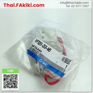 พร้อมส่ง,(A)Unused, VF1120-2G1-M5 5 port solenoid valve Ported AC200V RcM5X0.8 5 Port ,SMC (66-002-605)