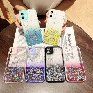 เคสโทรศัพท์มือถือแบบนิ่ม TPU ใส กันกระแทก ประดับเลื่อม สีชมพู ระยิบระยับ หรูหรา สําหรับ Vivo Y11 2019 Y93 Y91C Y1S Y31 S1 PRO V20 SE