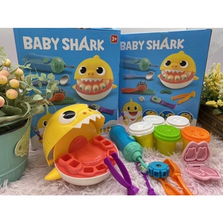 🌈ของเล่นเด็ก แป้งโดว์ แป้งโดว์หมอฟัน ของเล่นทำฟัน หมอฟันเด็ก เบบี้ชาร์ค Babyshark playdough ของเล่นเสริมพัฒนาการ