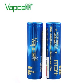 NEW Vapcell (M34)NCR18650 3400mAh 10A 2ก้อนพร้อมกระเป๋าใส่ถ่าน