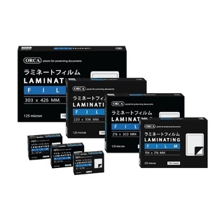 Orca ออร์ก้า พลาสติกเคลือบบัตร(Laminate) ขนาด 220x306 mm (A4 Extra) บรรจุ 100 แผ่นหนา 125 ไมครอน