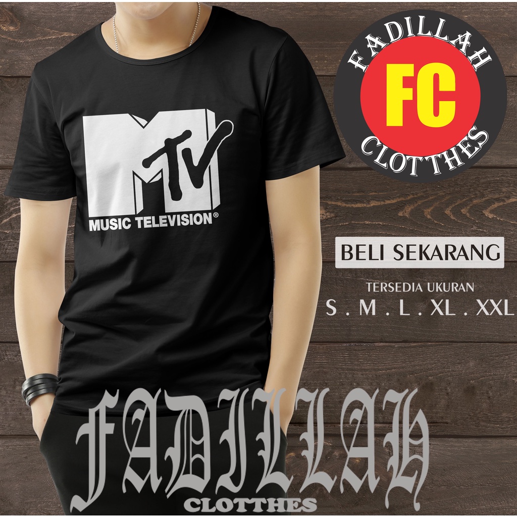 เสื้อยืดโลโก้ MTV เสื้อยืดบริษัทดนตรี
