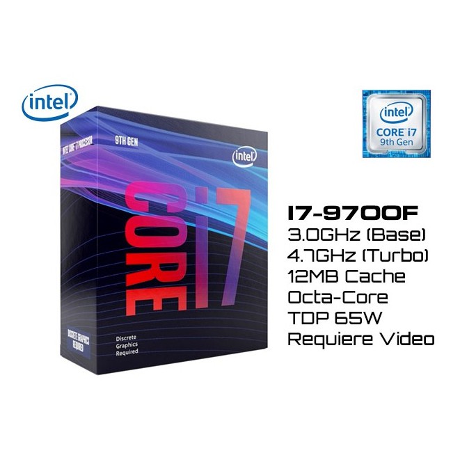 CPU (ซีพียู) INTEL 1151 CORE I7-9700F Warranty 3 - y