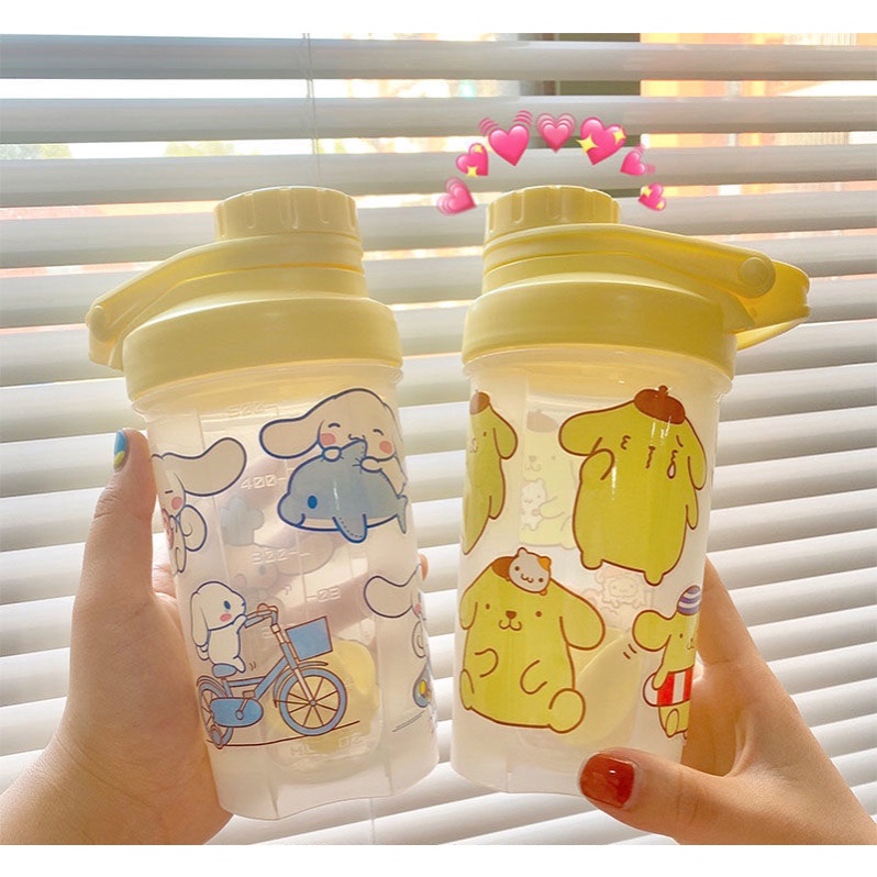 แก้วน่ารัก แก้วเชค แก้วกีฬา แก้วเหลืองน่ารัก แก้วน้ำน่ารัก 500-700ml ถือได้ พร้อมส่งจากไทย