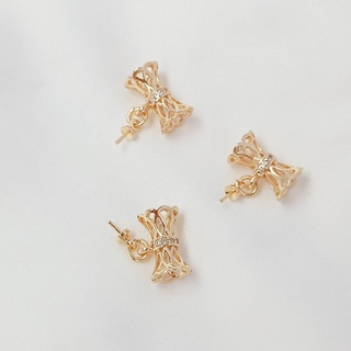 จี้สร้อยคอ สร้อยข้อมือ ลูกปัด สีทอง 14k ขนาดเล็ก พร้อมฝาปิด DIY