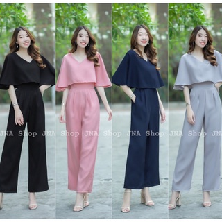 hbstation.shop เสื้อผ้าผู้หญิง Jumpsuit สีดำ ชมพู กรม เทา พร้อมส่ง