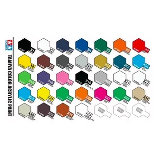 สีอะคริลิค TAMIYA ACRYLIC X-9 81509, X-10 81510, X-11 81511, X-12 81512, X-13 81513, X-14 81514, X-15 81515, X-16 81516