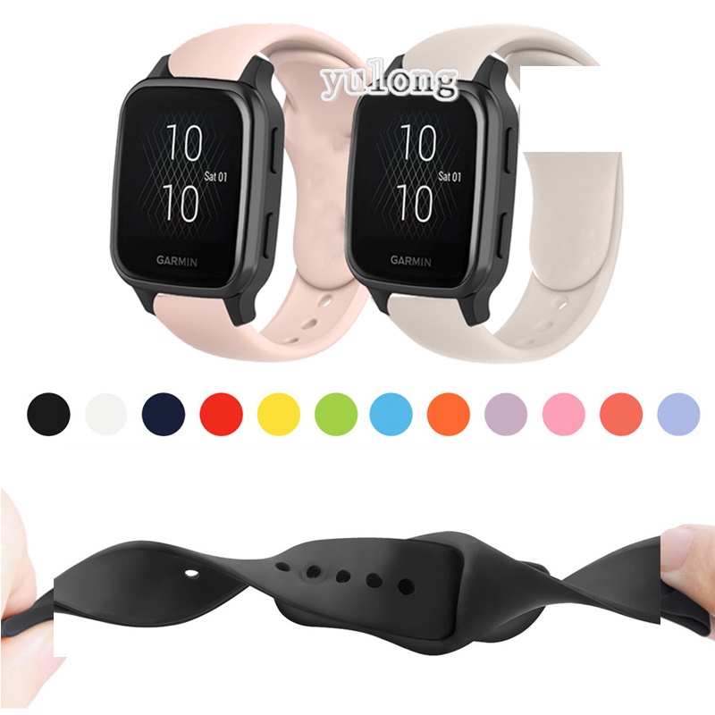สายนาฬิกาข้อมือ ซิลิโคนนิ่ม แบบเปลี่ยน สําหรับ Garmin Venu SQ 2 venu2 plus