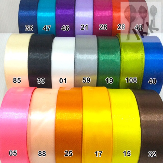 (RB 0137) 25 ela 1 Reben Riden ริบบิ้นซาติน