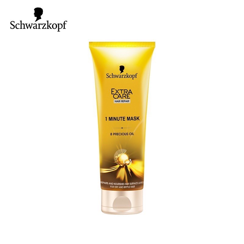 Schwarzkopf Extra Care 8 Precious Oil 1 Min Mask มาส์กบำรุงผม สูตร 8 พรีเชียส ออยล์ 1 มินิท 200 มล.