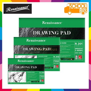 สมุดวาดเขียน สมุดวาดรูป เรนาซองซ์ Renaissance R-201 R-202 R-205 ผิวเรียบ 200 แกรม Drawing Pad