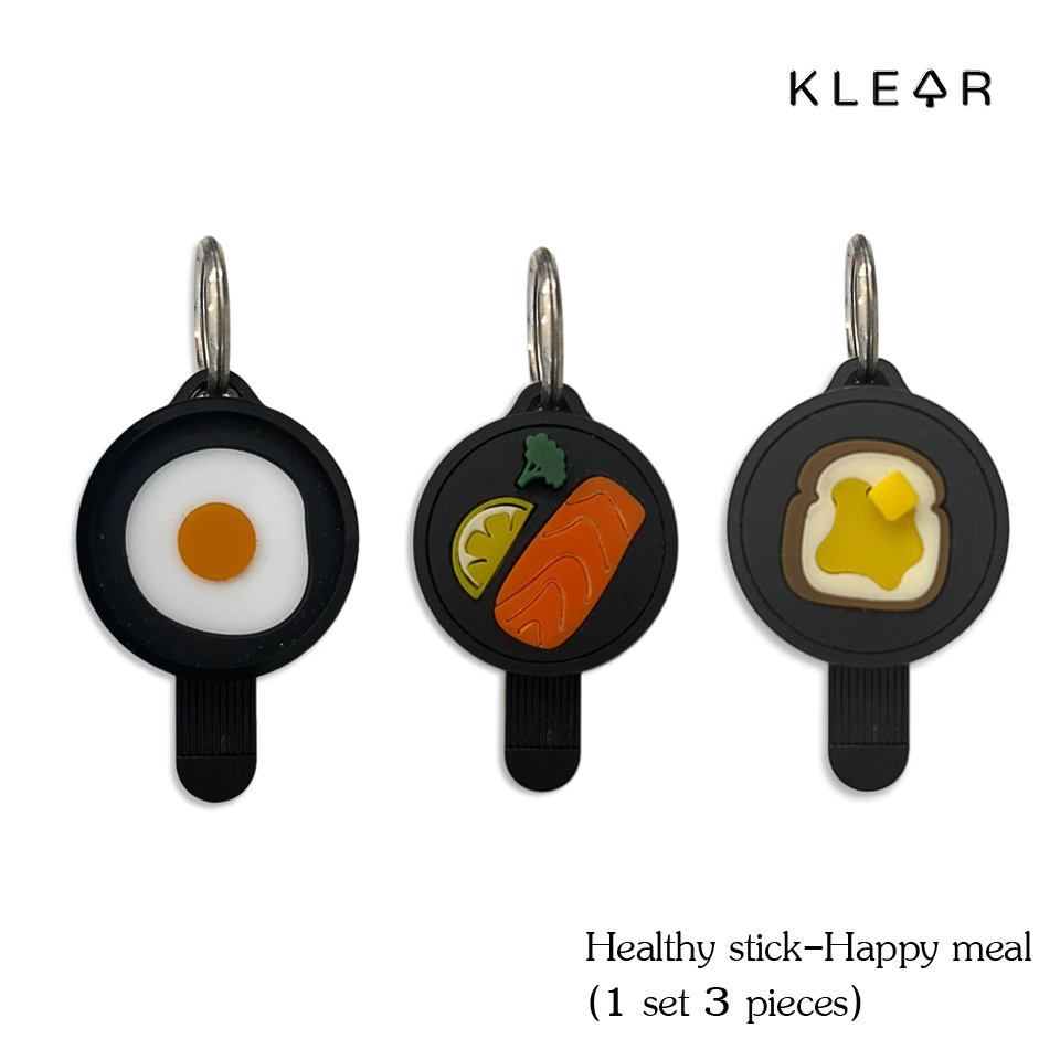 KlearObject Happy Meal-Healthy Stick (1 set 3 pieces) ที่กดปุ่มอนามัย ที่กดลิฟท์ ATM แท่งกดปุ่มอะคริลิค ชุดอาหารเช้า