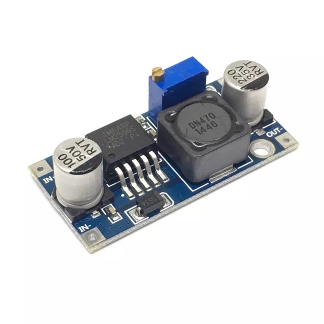 โมดูลลดแรงดัน LM2596 buck converter สามารถปรับแรงดันเอาท์พุตได้