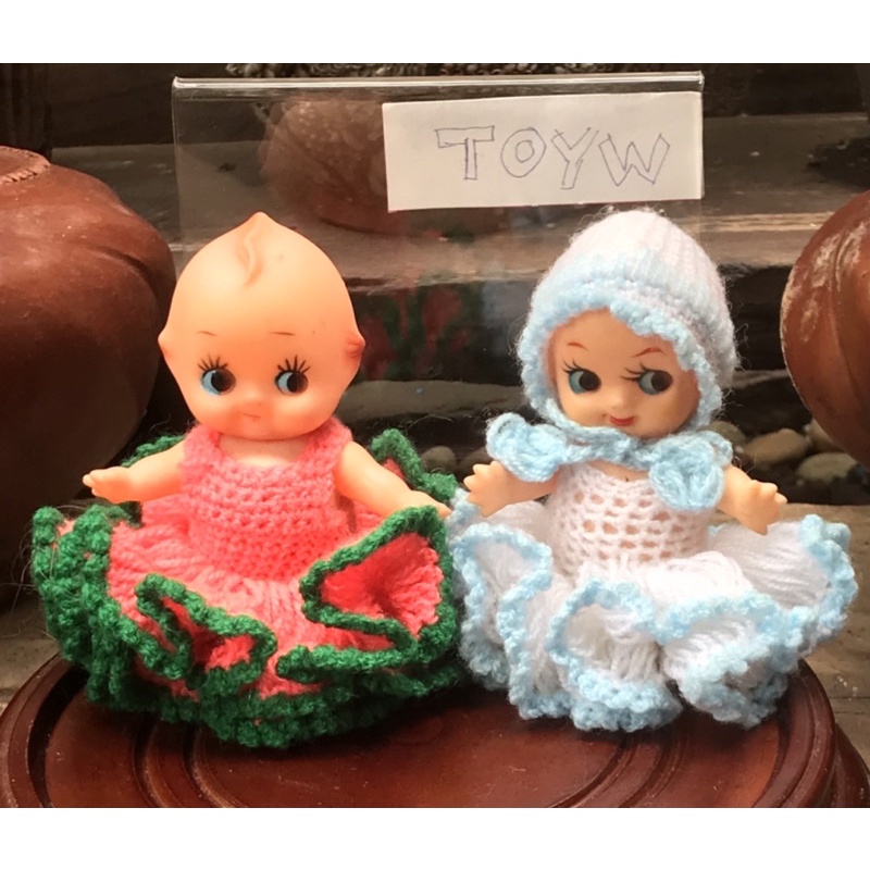 มือสอง มีปั๊ม japan ตุ๊กตาคิวพี kewpie ตุ๊กตาคิวพี ตัวยาง ขนาด 4 นิ้ว