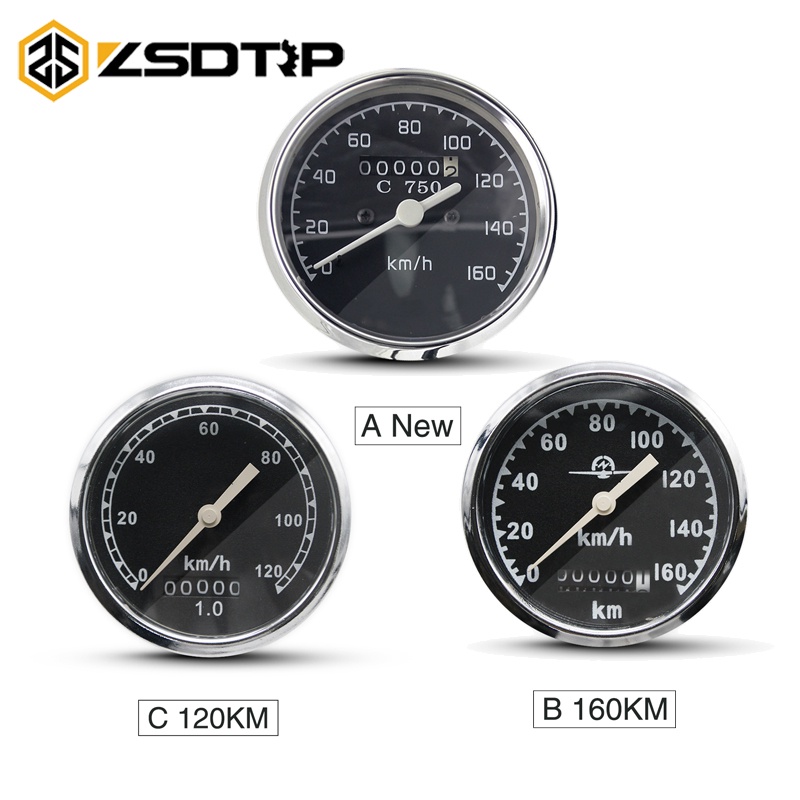 ZSDTRP For Bmw R12 R71 120 Km/h For CJ-K750 M-72 160 Km/h Retro model speedometer with light used at