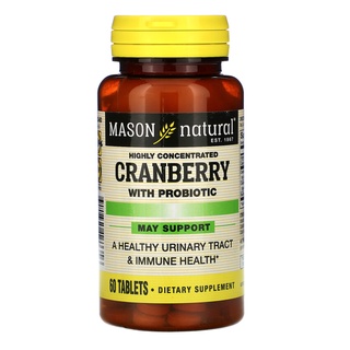 Mason Natural, Cranberry with Probiotic Highly  Concentrated 60 Tablets