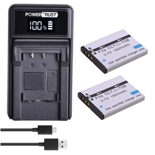 Li-70B Li 70B แบตเตอรี่และ LED USB Charger สำหรับ Olympus VG110 VG120 VG-140 VG-160 X-940 D-715 FE-4020 FE-4040 FE5040 V