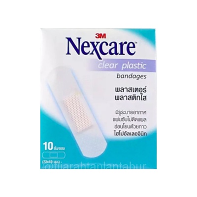 3M Nexcare Clear Plastic Bandages พลาสเตอร์ พลาสติกใส 10 ชิ้น / ซอง