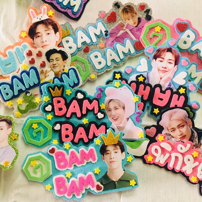 ป้ายชื่อ ติดแท่งอากาบ้ง แบมแบม ราคาพิเศษ พร้อมส่ง
