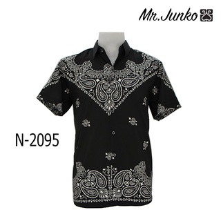 ⚡ ส่งฟรี⚡เสื้อเชิ้ต งานต่อลาย Mr-Junko  ลายผ้าเช็ดหน้า ราคาคุ้มค่าที่สุด N-2095