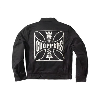 WEST COAST CHOPPERS เสื้อแจ็คเก็ตสีดำสไตล์อเมริกันคลาสสิก ยี่ห้อ West Coast Choppers ของแท้💯 นำเข้าจากอเมริกา