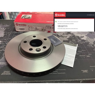 09 A427 11 จานเบรค ล้อ F (ยี่ห้อ BREMBO) รุ่น UV VOLVO S60II S80II V60 ปี2008-&gt;