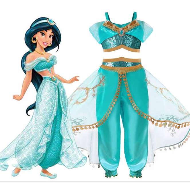 BAP.114 PRINCESS JASMINE ALADDIN คอสเพลย์ COSTUME สําหรับ GIRLS / JASMINE HAIR WIG