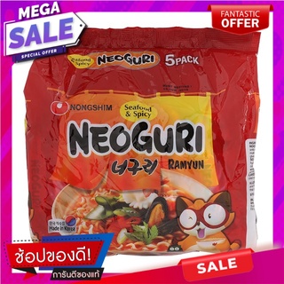 Nongshim Neoguri Ramyun Seafood Spicy 120g. Pack 5 Nongshim Neoguri Ramyun Seafood Spicy 120g. Pack 5