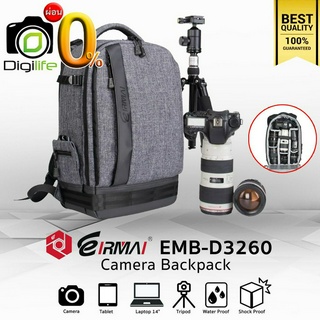 Eirmai Bag EMB-D3260 Backpack For Camera , Flash , Accessories กระเป๋ากล้อง กระเป๋าไฟ กันน้ำ