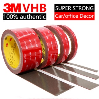 3m VHB เทปกาวสองหน้า โฟมสองหน้า อุณหภูมิสูง สีเทา กว้าง 5-50 มม. สําหรับตกแต่งบ้าน รถยนต์