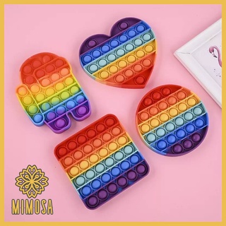 MIMOSA Pop it ที่กดสุดฮิต ปุ่มกดๆๆ ของเล่นกดๆ Push Pop Bubble Sensory Fidget Toy คลายเครียด พร้อมส่ง