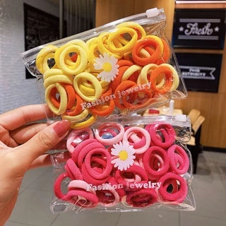 บ้านพลู🏠 ยางรัดผมเด็ก ยางสีรัดผม ไม่กินผม สำหรับเด็ก ขนาด 2-2.5 ซม.