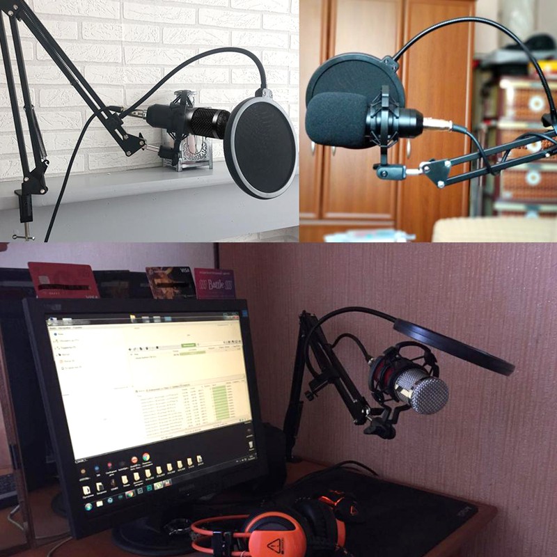 คอนเดนเซอร์ไมโครโฟน BM800 ไมโครโฟนสดระดับมืออาชีพ Condenser microphone BM800 Professional live microphone