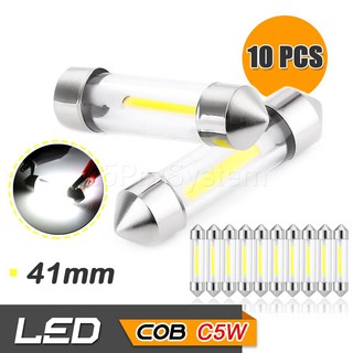 65Infinite (แพ๊ค 10 COB C5W 41mm) COB LED C5W 41mm ไฟส่องป้ายทะเบียน 3W 220LM Super Bright สี ขาว