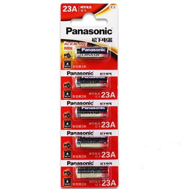 ถ่าน Panasonic อัลคาไลน์ Size 23A, LRV08 หรือ 27A, L828 12V ของใหม่ ของแท้
