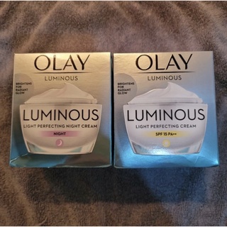 แพ็คเกจใหม่ 🔥 แพ็คคู่ OLAY โอเลย์ Luminous สูตรผิวใส เดย์ครีม 50g ไนท์ครีม 50g Day Cream 50g Night Cream 50g