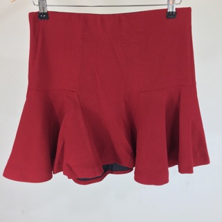 Zara Red Flared Skirt  กระโปรงขา ซาร่า