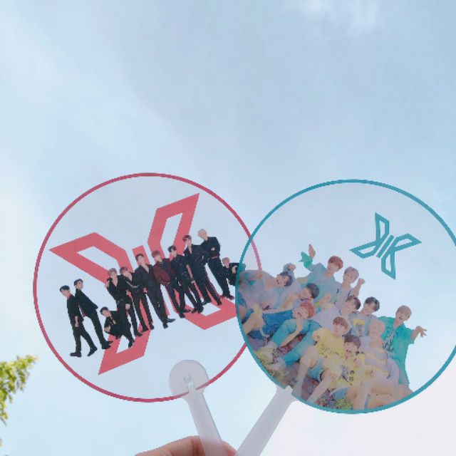 พัดทรงกลม พัดใสพิมพ์ลาย KPOP X1 ซึงยอน ซึงอู อูซอก