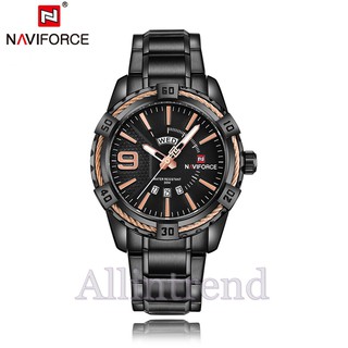 นาฬิกา Naviforce รุ่น NF9117M สีทองชมพู/ดำ ของแท้ รับประกันศูนย์ 1 ปี ส่งพร้อมกล่อง #NF #NF9117