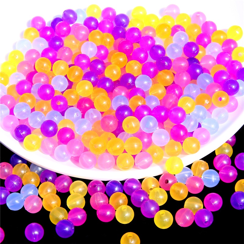 ลูกปัด UV ทรงกลม 8 มม. เปลี่ยนสีได้ สําหรับมาร์กเครื่องประดับ DIY 100 ชิ้น ต่อชุด - รูปที่ 4