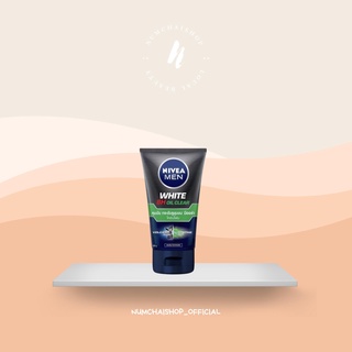 NIVEA men white 8H oil clear | นีเวีย เมน ไวท์ ออยล์ เคลียร์ มัด โฟม 100g.