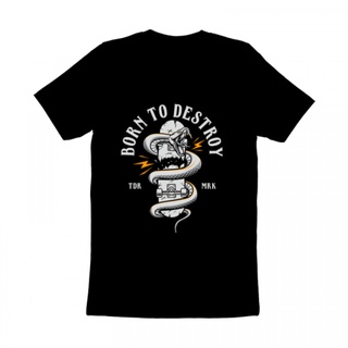 เสื้อยืดผู้ชาย เสื้อยืด พิมพ์ลาย Gildan Distro Born To Destroy สําหรับผู้ชาย และผู้หญิง S-5XL