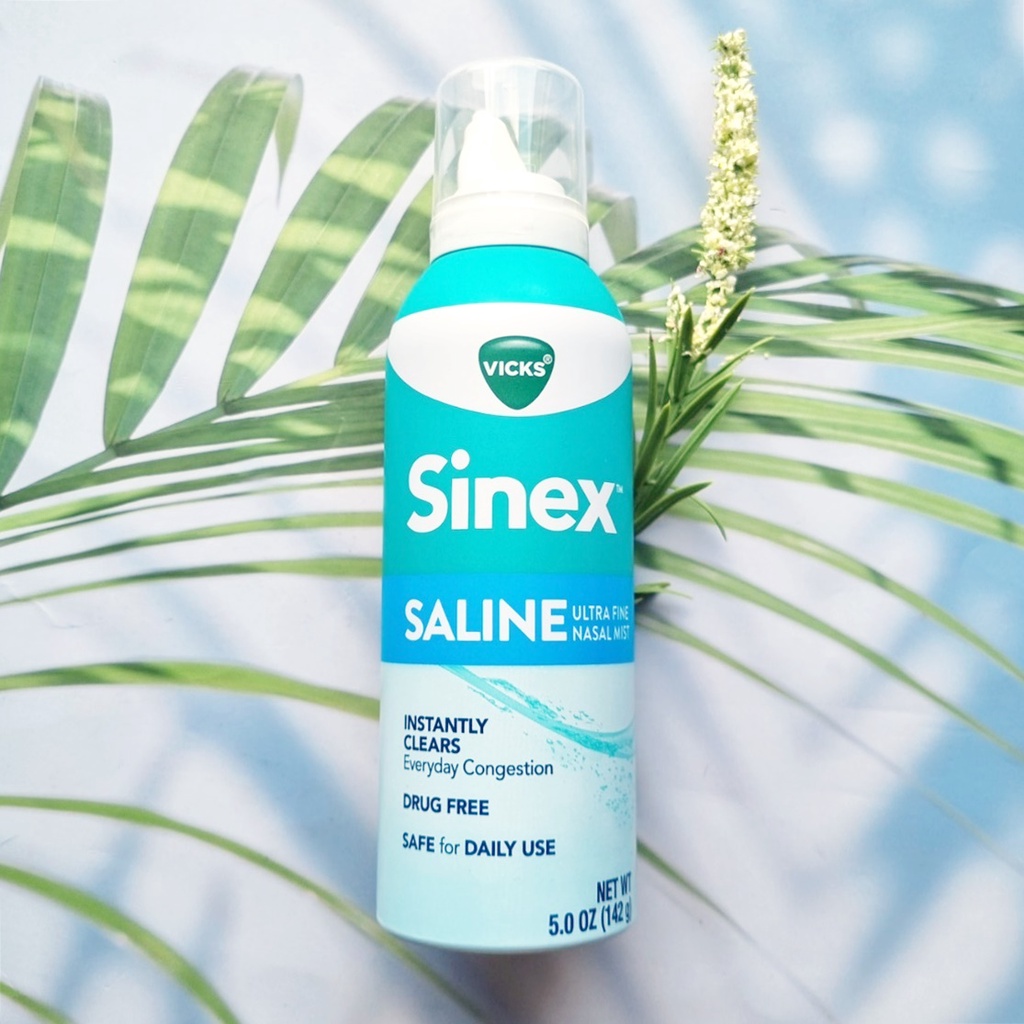 วิคส์ สเปรย์น้ำเกลือพ่นล้างจมูก Sinex™ Saline Ultra Fine Nasal Mist 142 g (Vicks®)