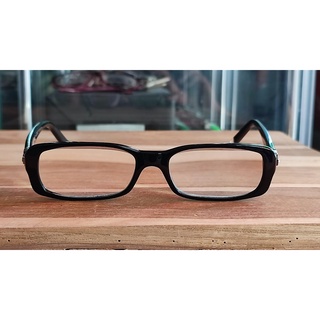 DKNY DY4610-B Size 53 16 135 mm Black Rectangular Frame W Silver Crystal Temple Glasses กรอบแว่นตาของแท้มือสอง ทรงสวยๆ